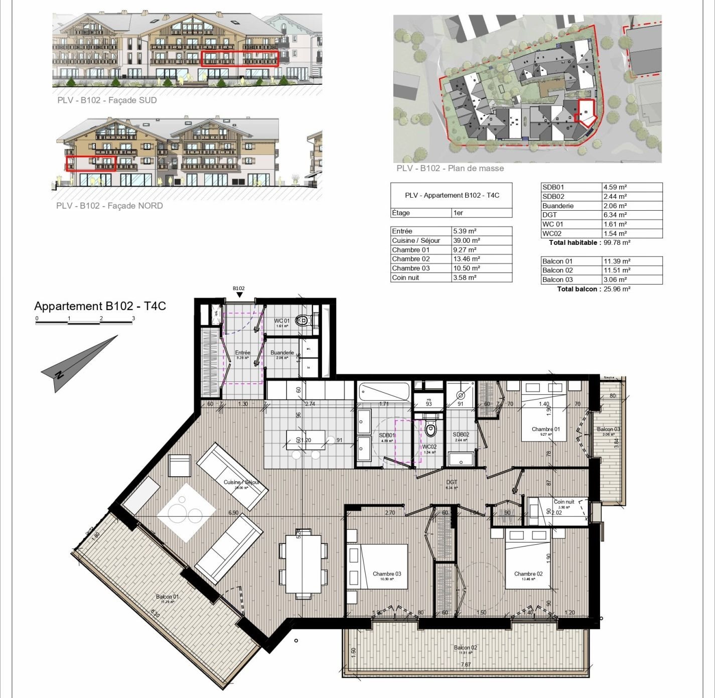 Appartement à vendre, 100m², Samoëns