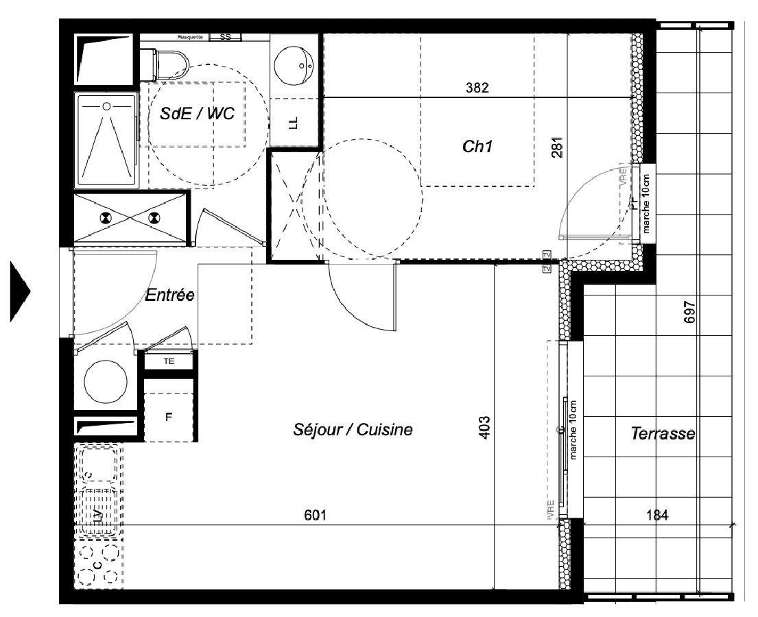 Appartement à vendre, 42m², Saint-Aunès