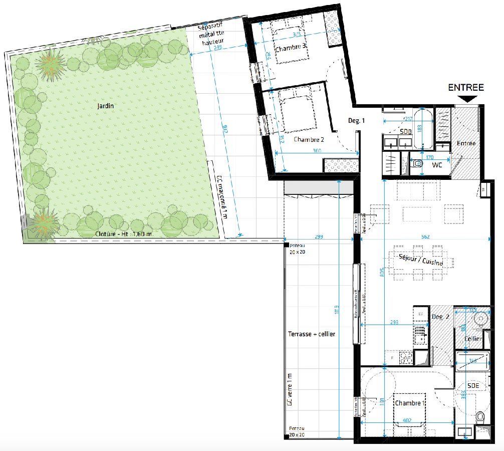 Appartement à vendre, 100m², Saint-Clément-de-Rivière