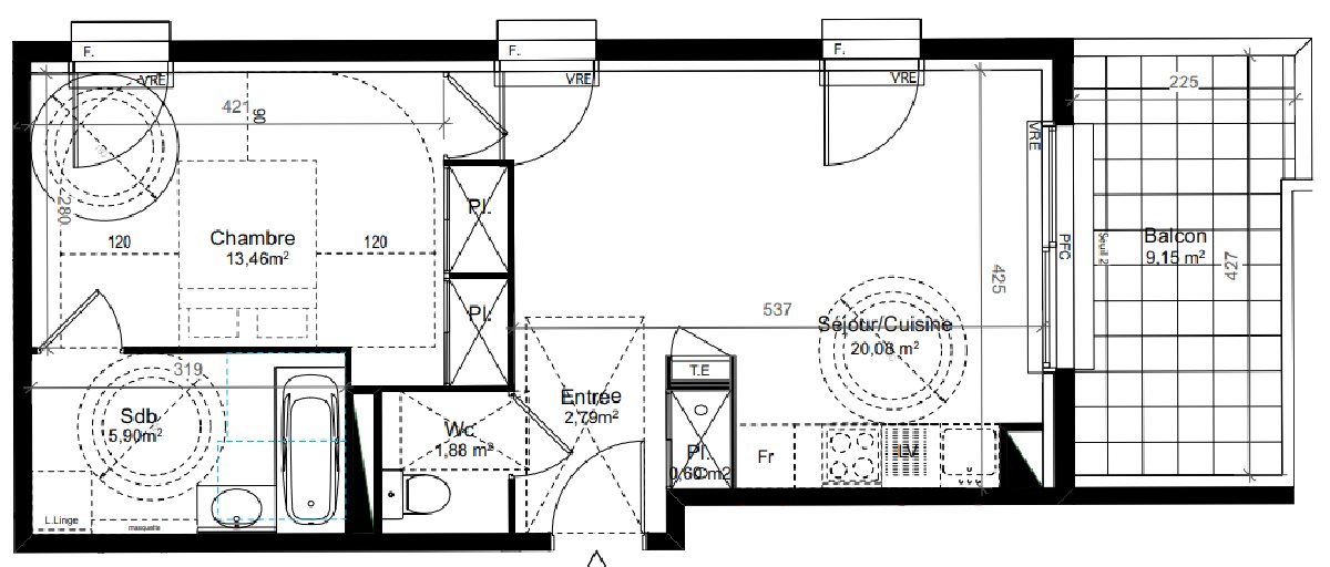 Appartement à vendre, 45m², Le Crès