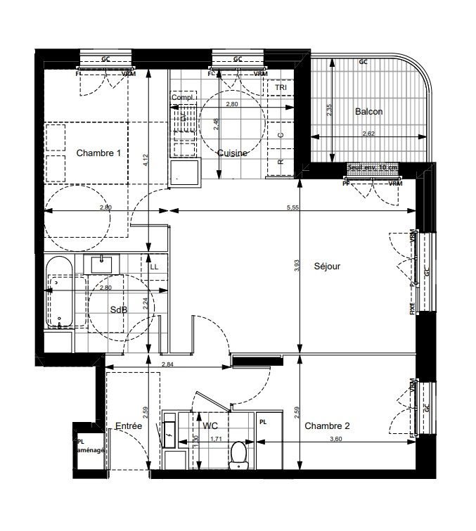 Appartement à vendre, 63m², Noisy-le-Grand