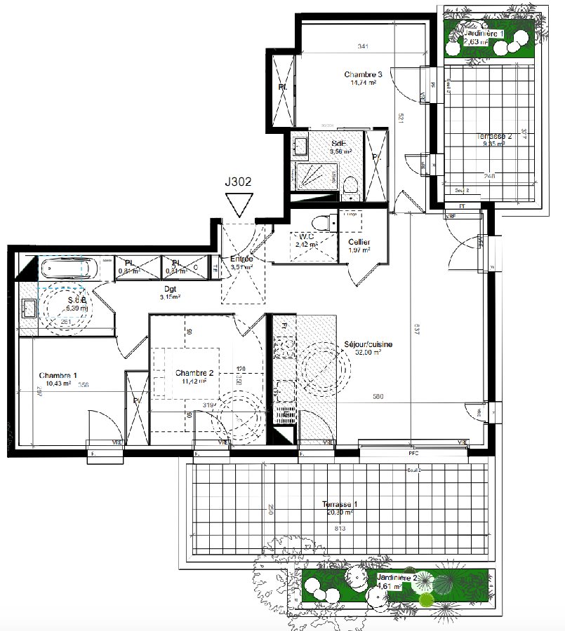 Appartement à vendre, 90m², Le Crès