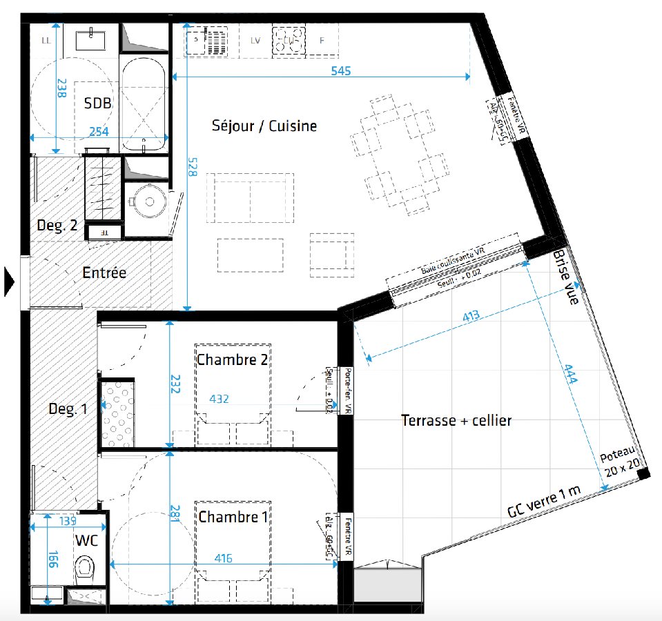 Appartement à vendre, 71m², Saint-Clément-de-Rivière