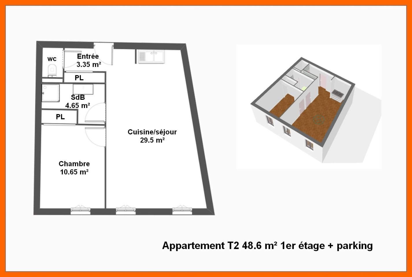 Appartement à vendre, 48m², Montluel