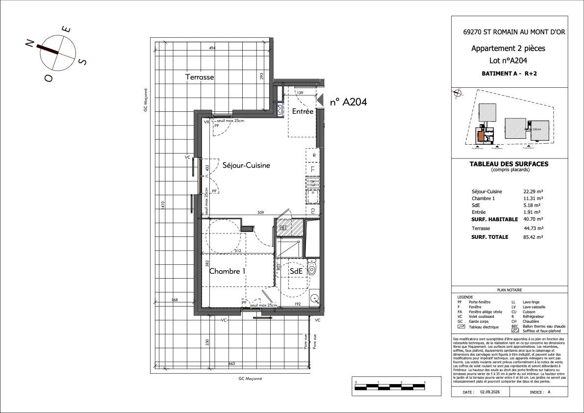 Appartement à vendre, 41m², Saint-Romain-au-Mont-d'Or