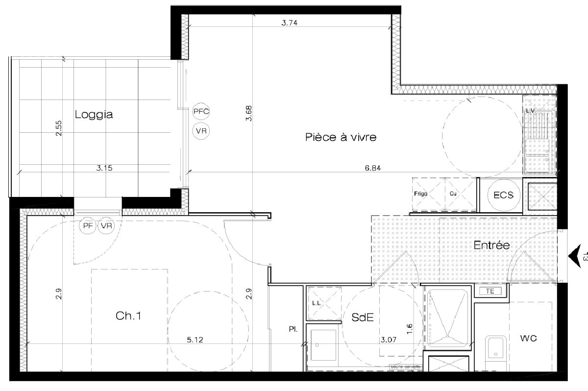 Appartement à vendre, 48m², Lattes