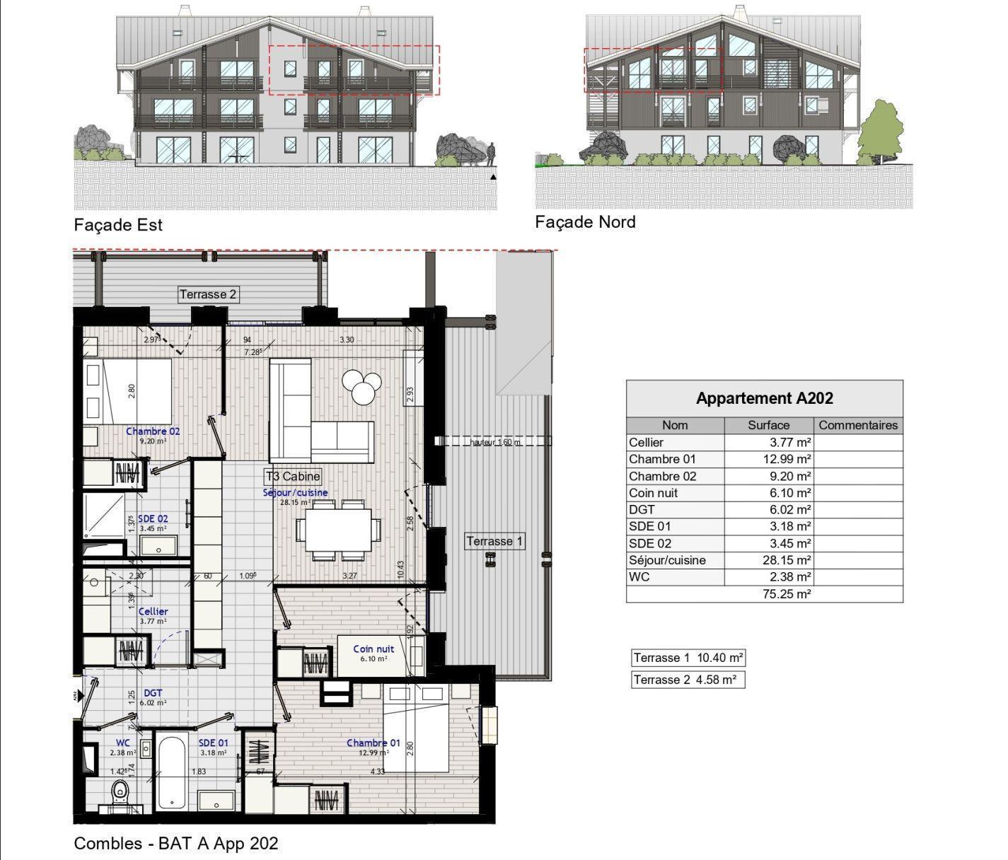 Appartement à vendre, 75m², Morillon