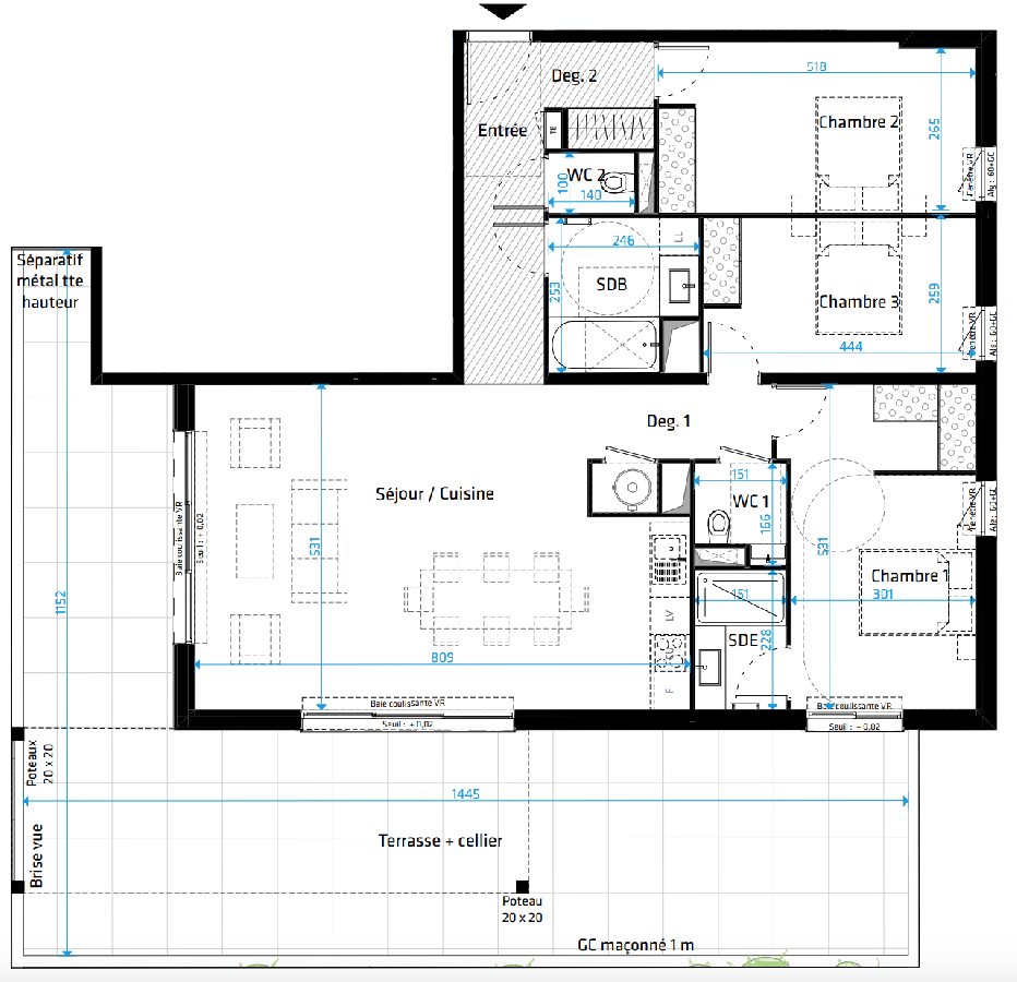 Appartement à vendre, 109m², Saint-Clément-de-Rivière