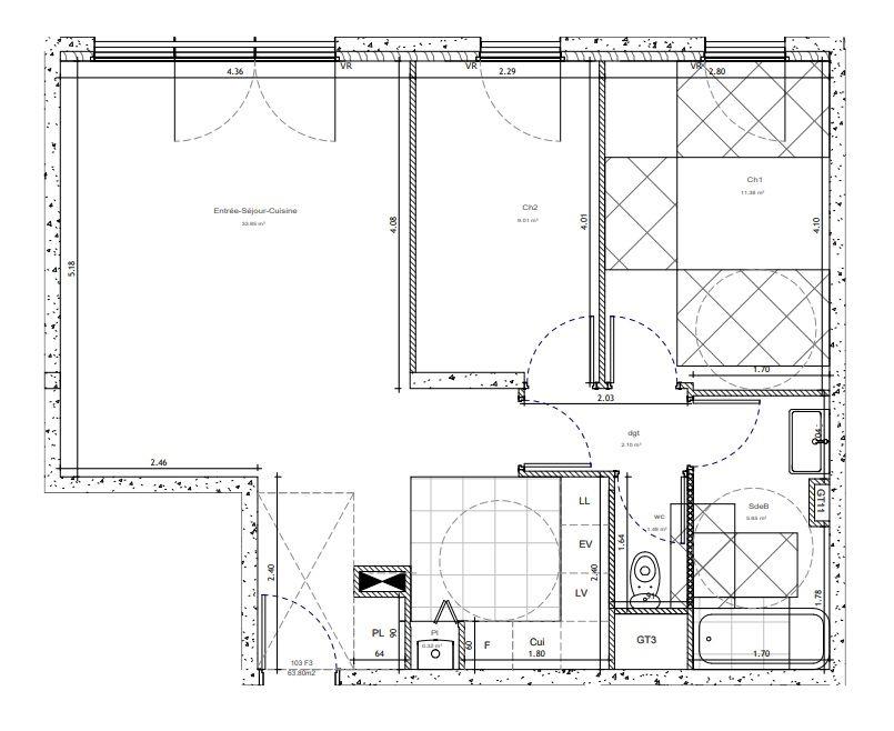 Appartement à vendre, 63m², Malakoff