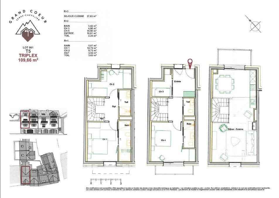 Appartement à vendre, 109m², Saint-Chaffrey
