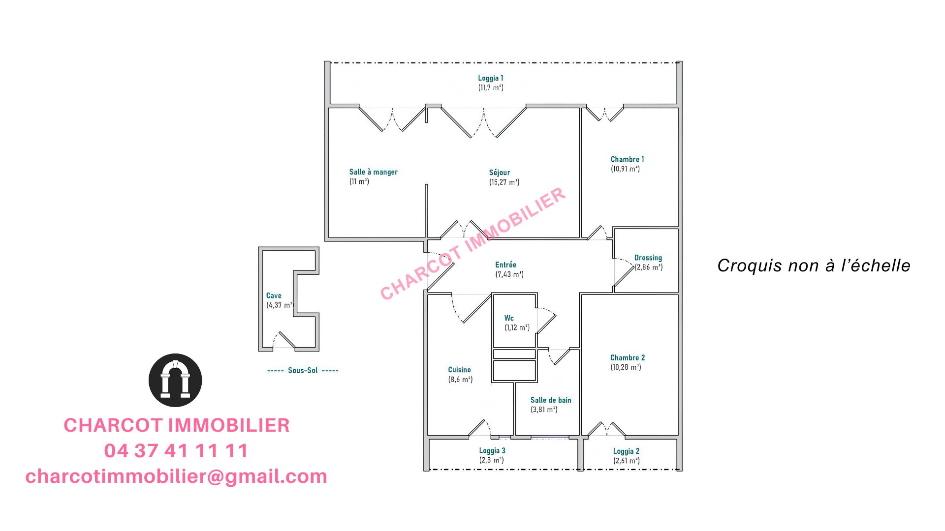 Appartement à vendre, 71m², Sainte-Foy-lès-Lyon