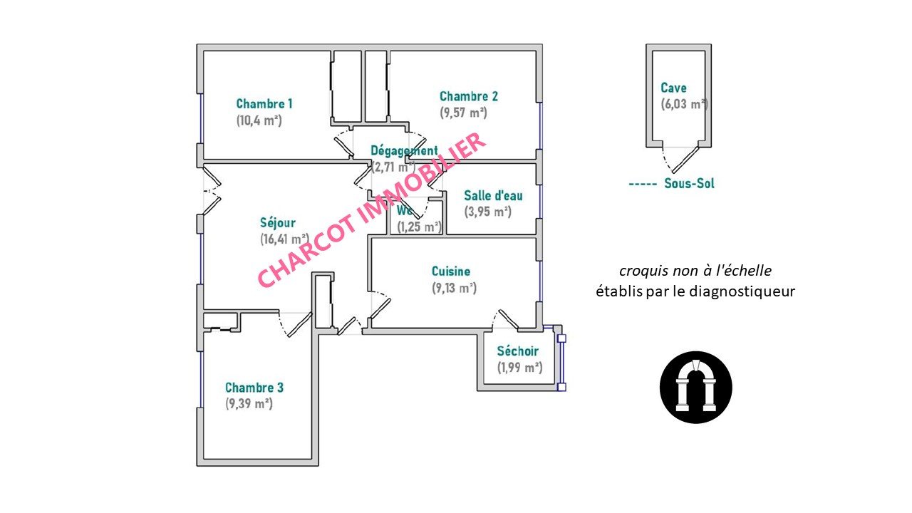 Appartement à vendre, 64m², Lyon 5ème