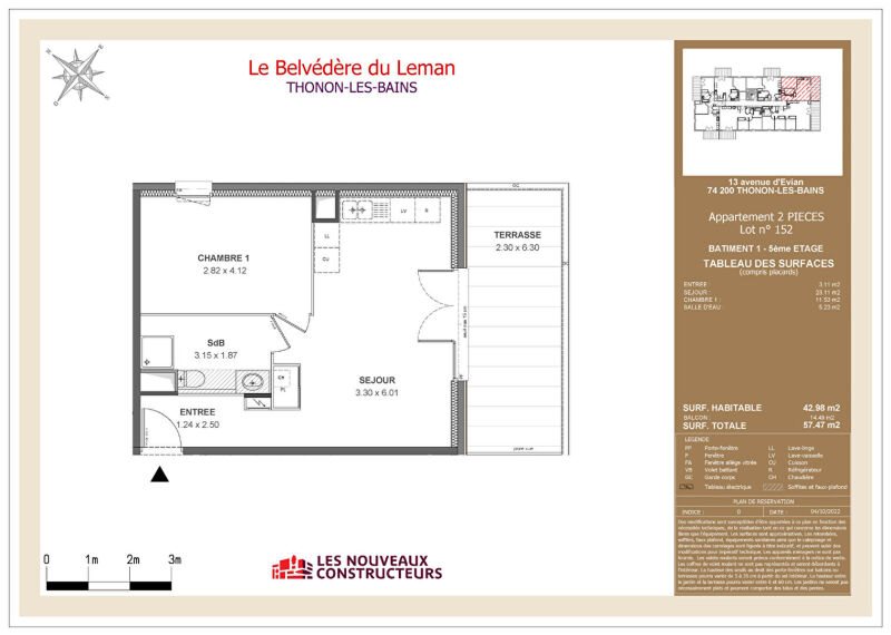 Appartement à louer, 43m², Thonon-les-Bains