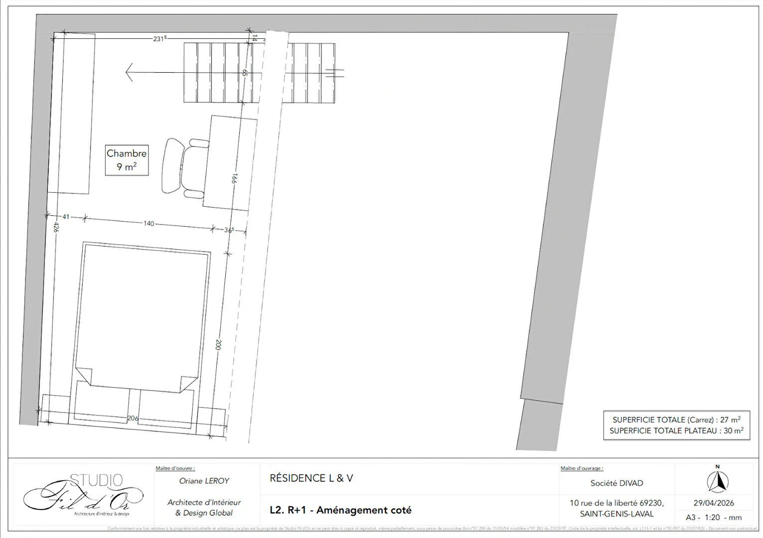 Appartement à vendre, 27m², Saint-Genis-Laval