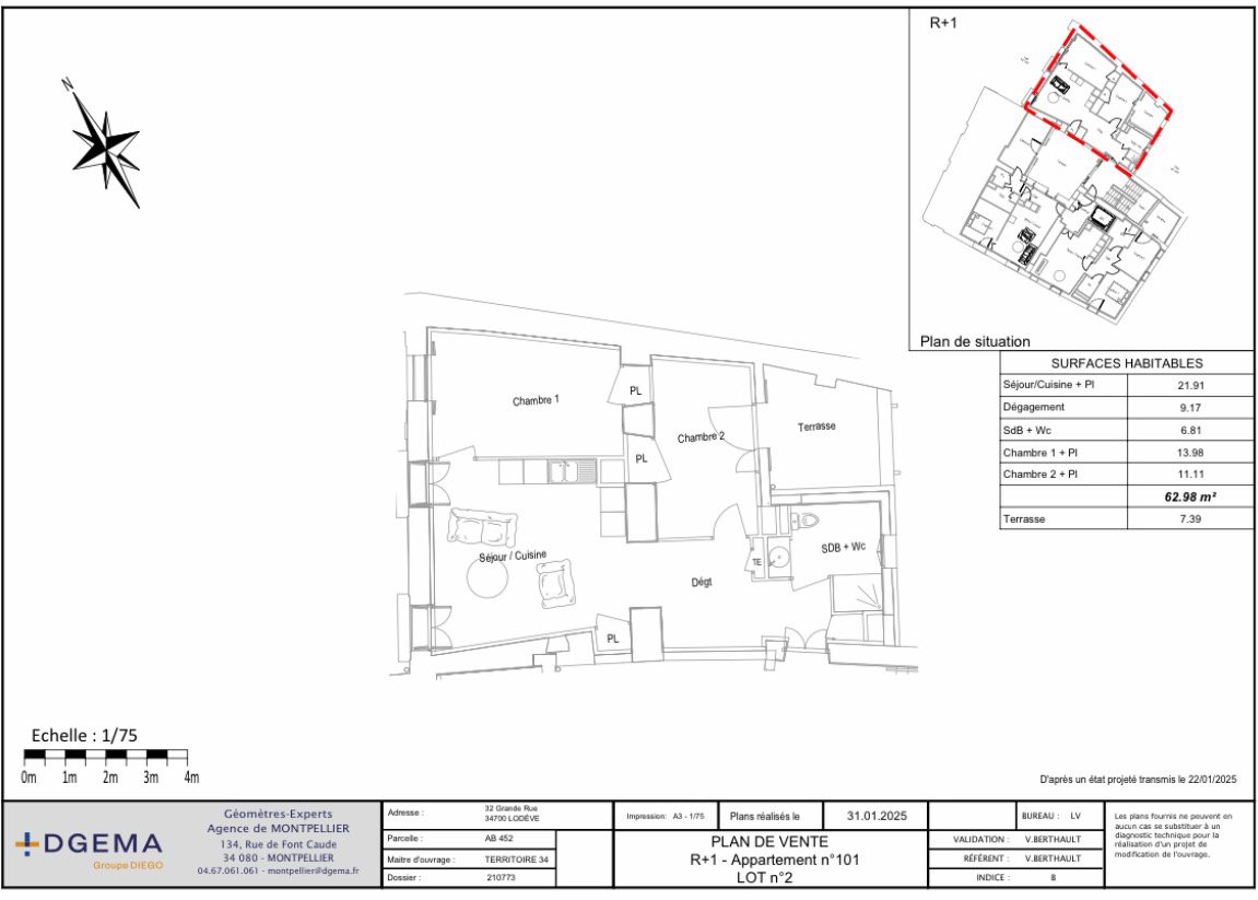 Appartement à vendre, 60m², Lodève