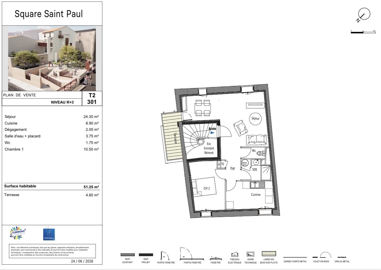 Appartement à vendre, 51m², Clermont-l'Hérault