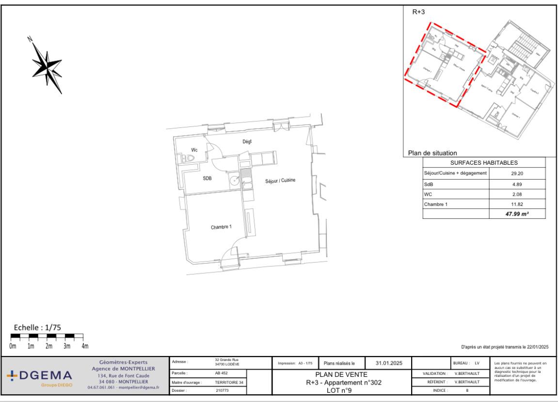 Appartement à vendre, 48m², Lodève