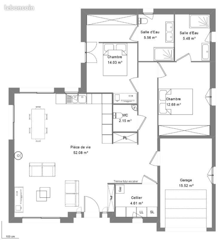 Maison à vendre, 100m², Coings
