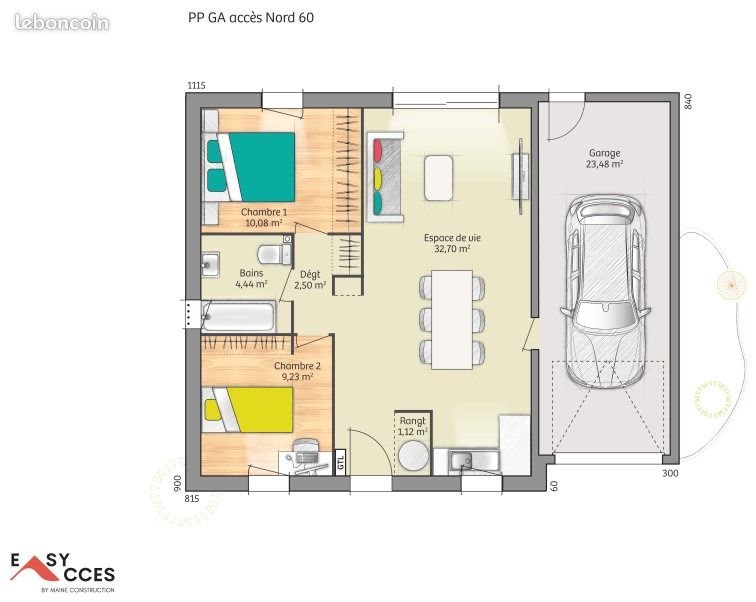Maison à vendre, 60m², Saint-Saturnin