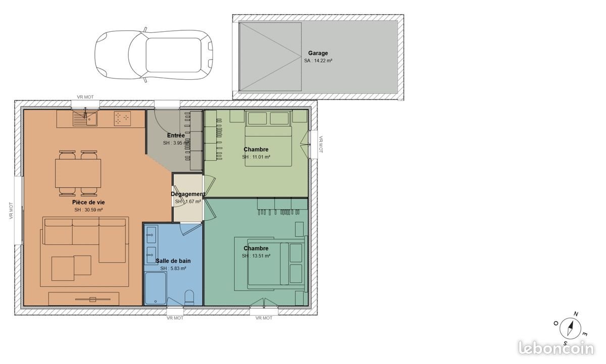 Maison à vendre, 70m², Entraigues-sur-la-Sorgue