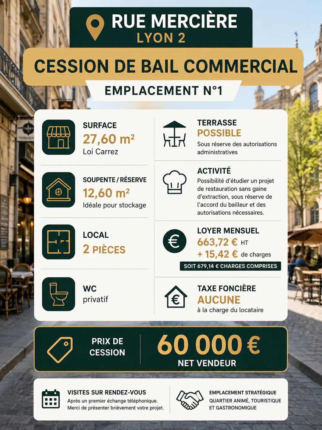 Appartement à vendre, 30m², Lyon 2ème