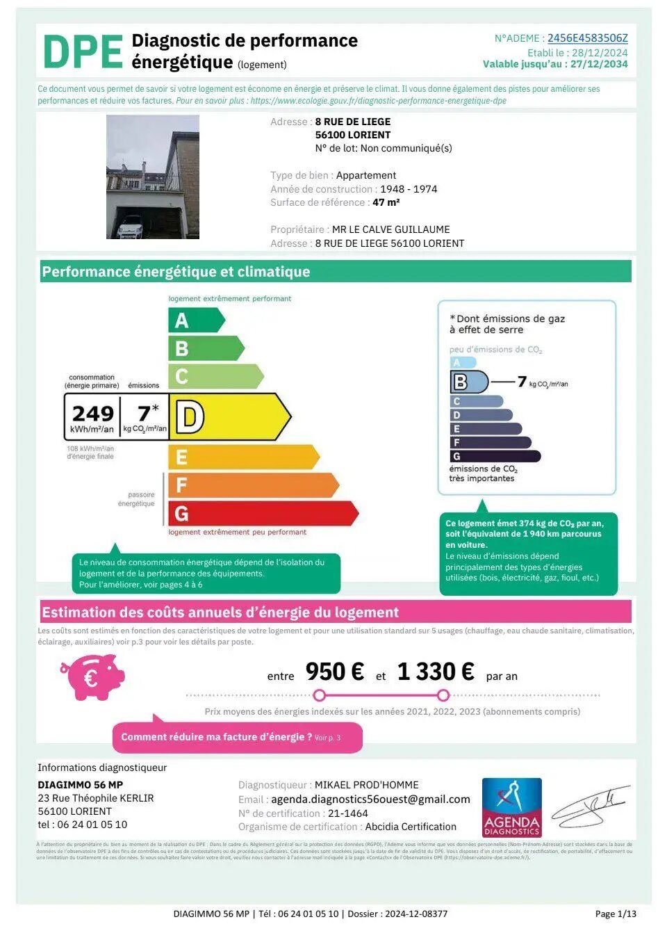 Appartement à louer, 47m², Lorient