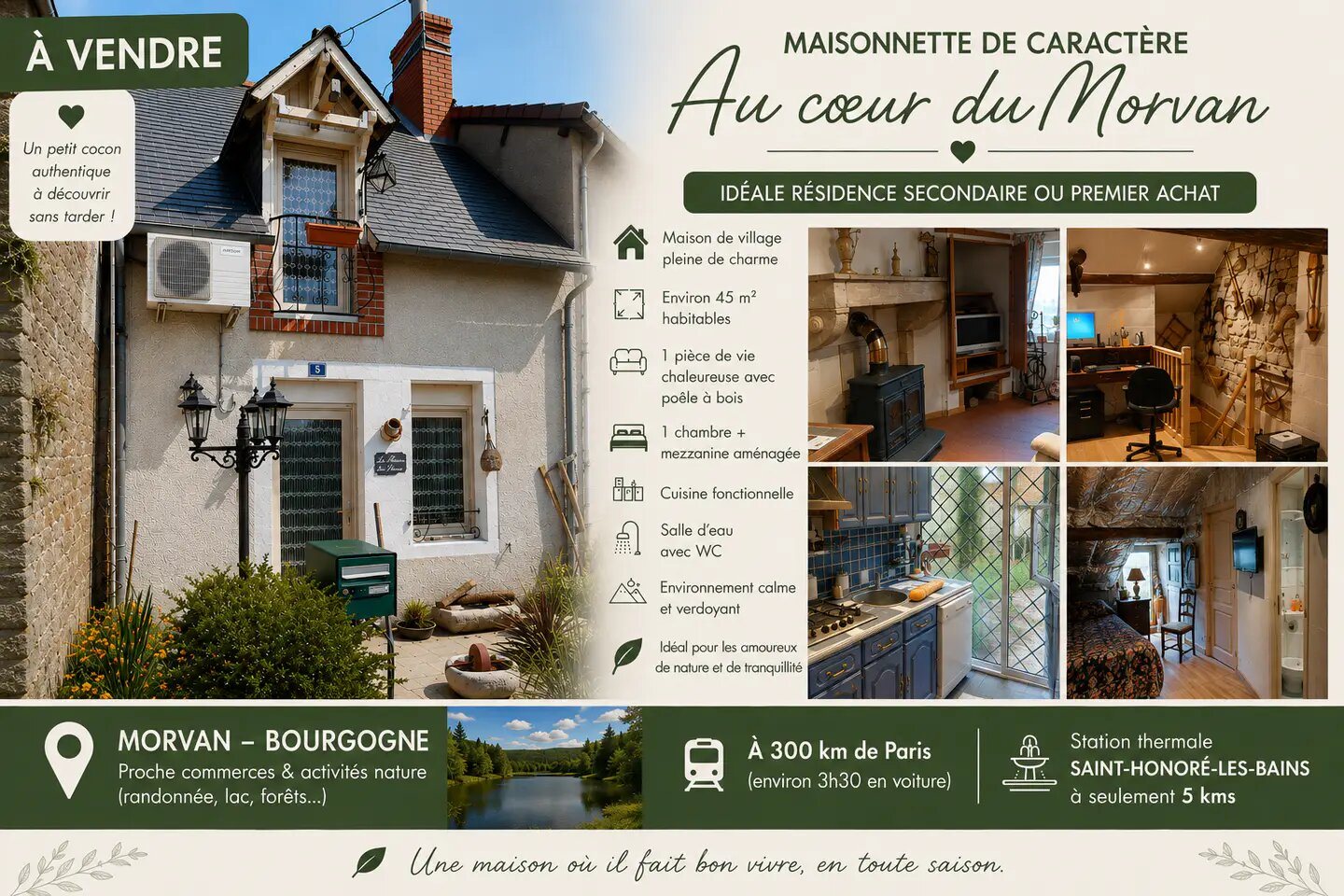 Maison à vendre, 53m², Vandenesse