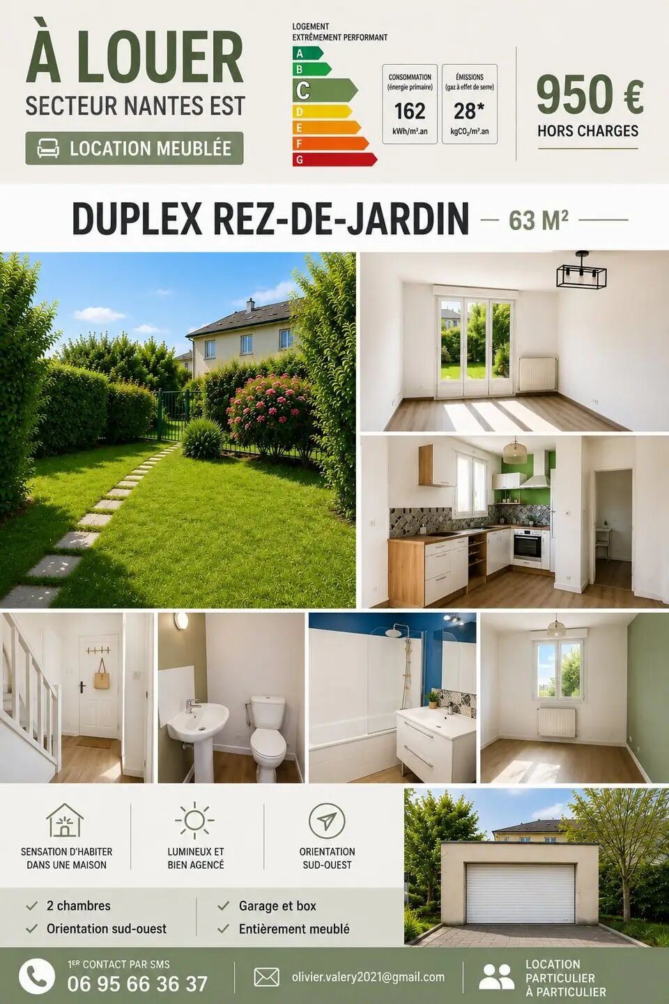 Appartement à louer, 64m², Nantes