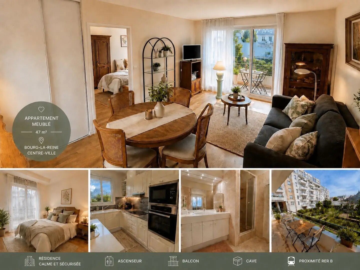Appartement à louer, 47m², Bourg-la-Reine
