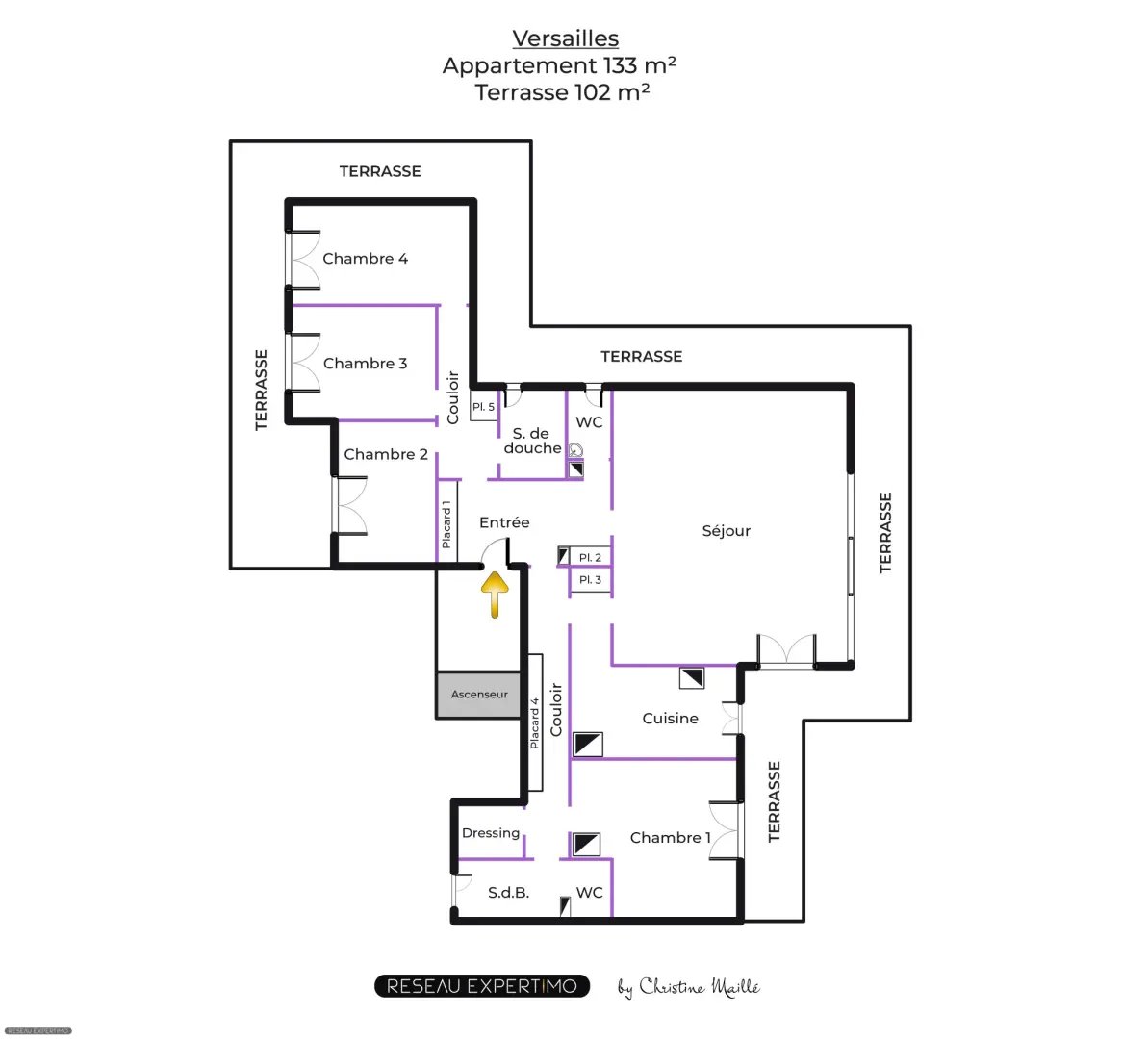 Appartement à vendre, 133m², Versailles