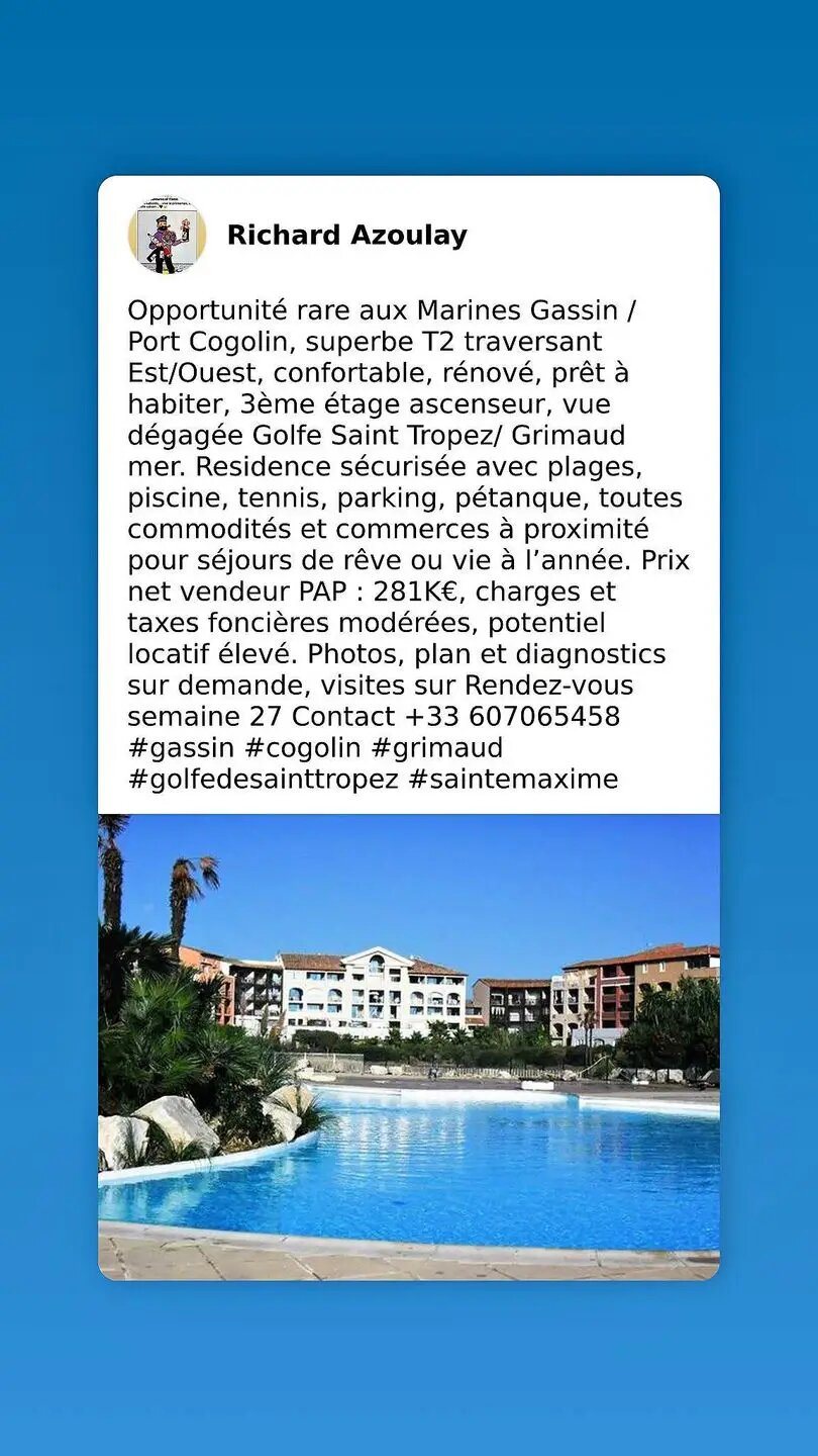 Appartement à vendre, 38m², Gassin