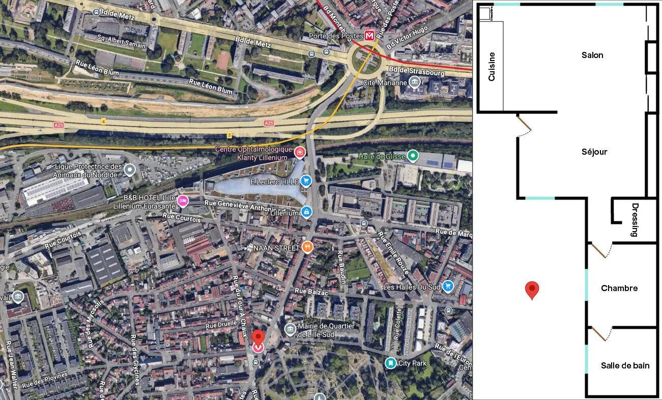 Appartement à louer, 80m², Lille