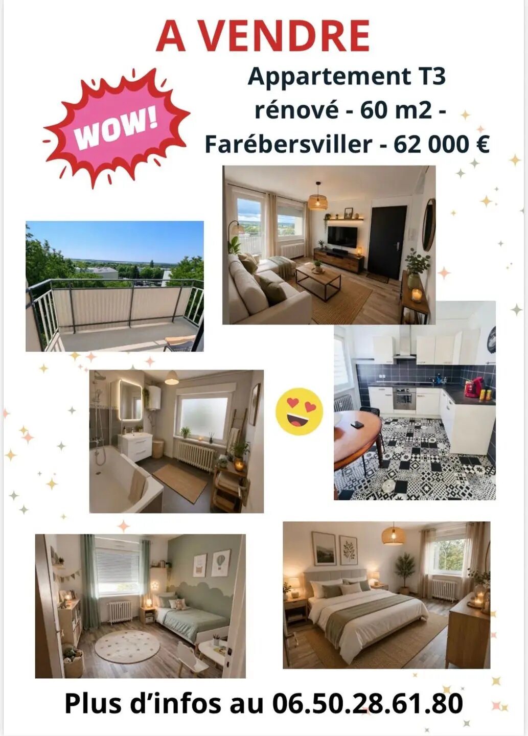 Appartement à vendre, 60m², Farébersviller