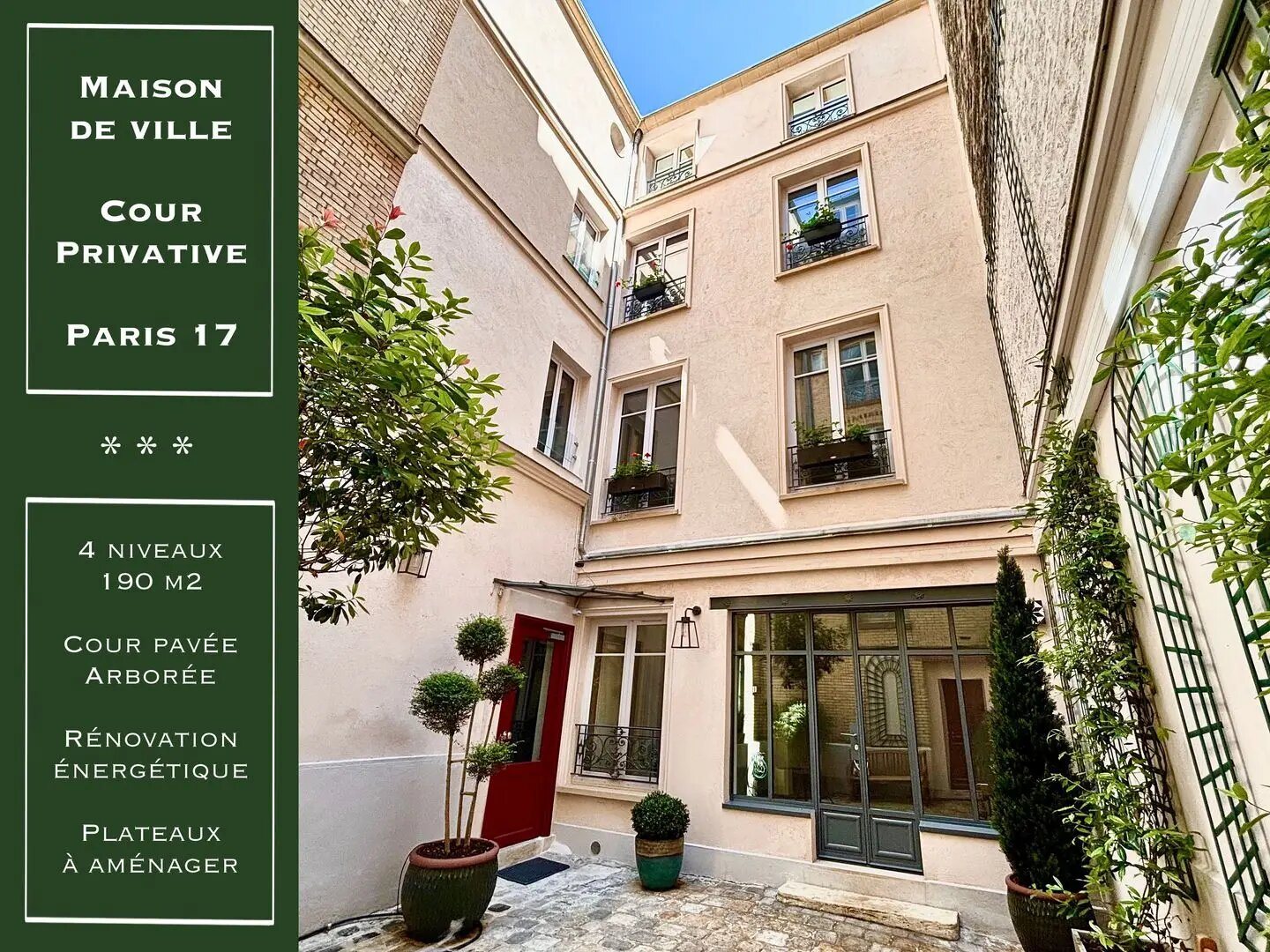 Maison à vendre, 190m², Paris 17ème