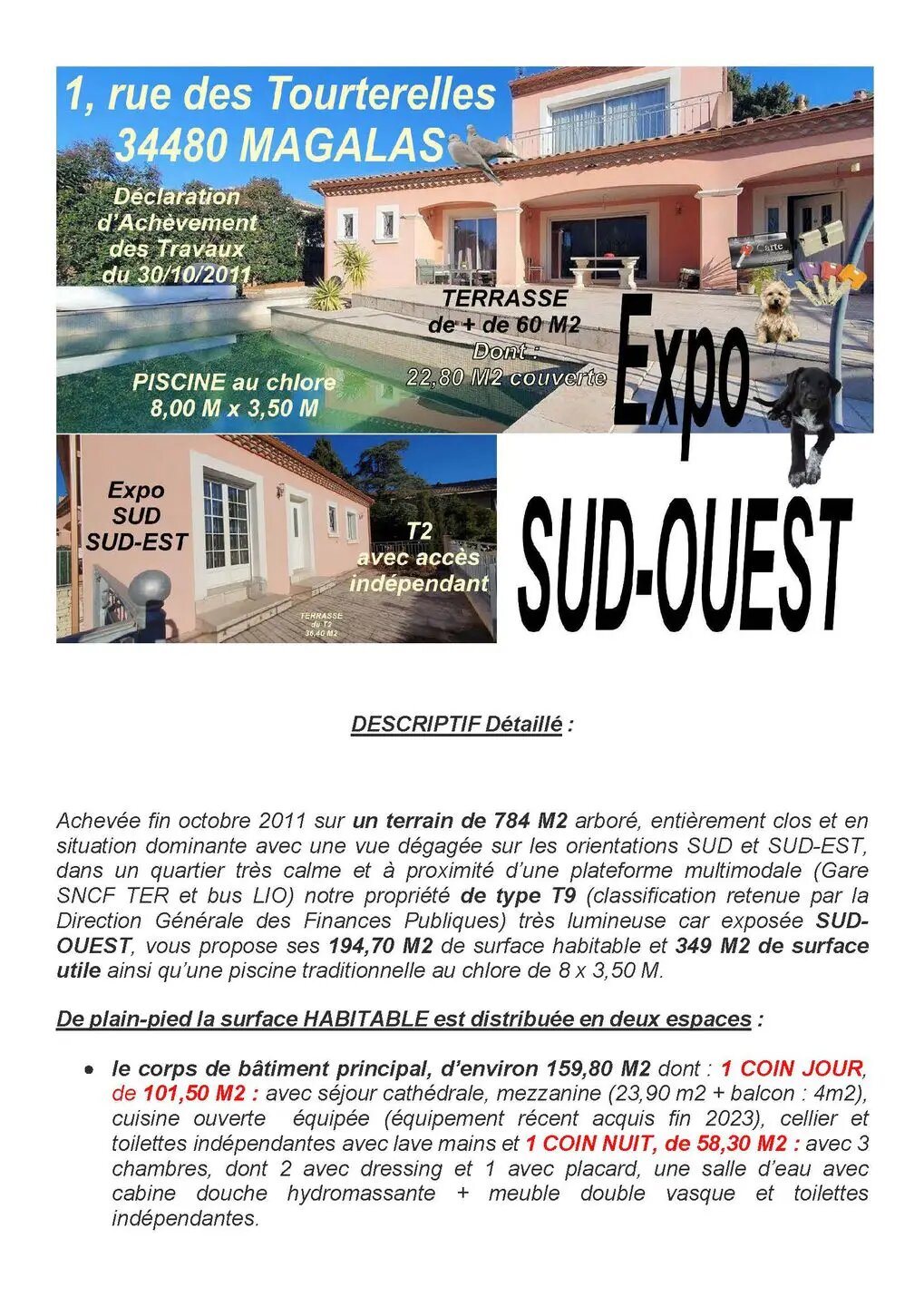 Maison à vendre, 195m², Magalas