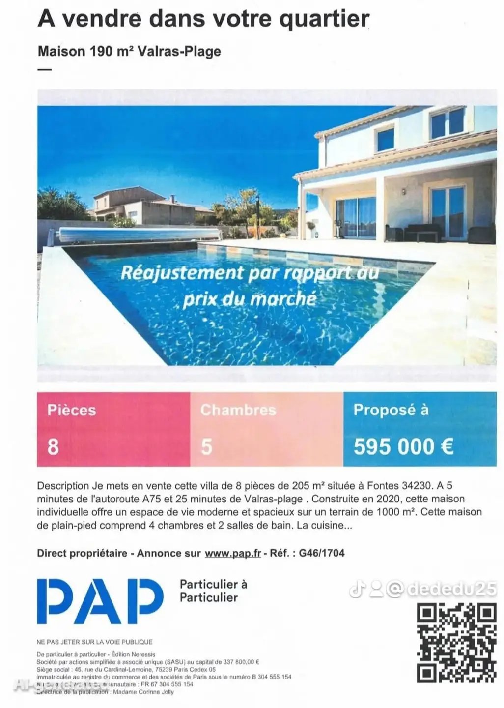 Maison à vendre, 190m², Fontès