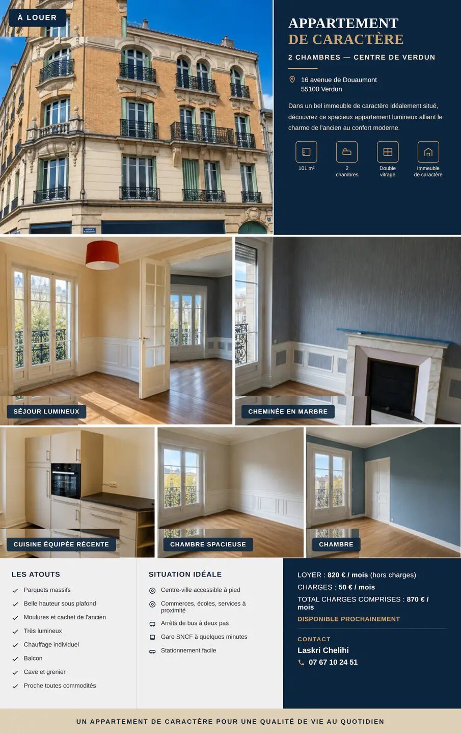 Appartement à louer, 110m², Verdun