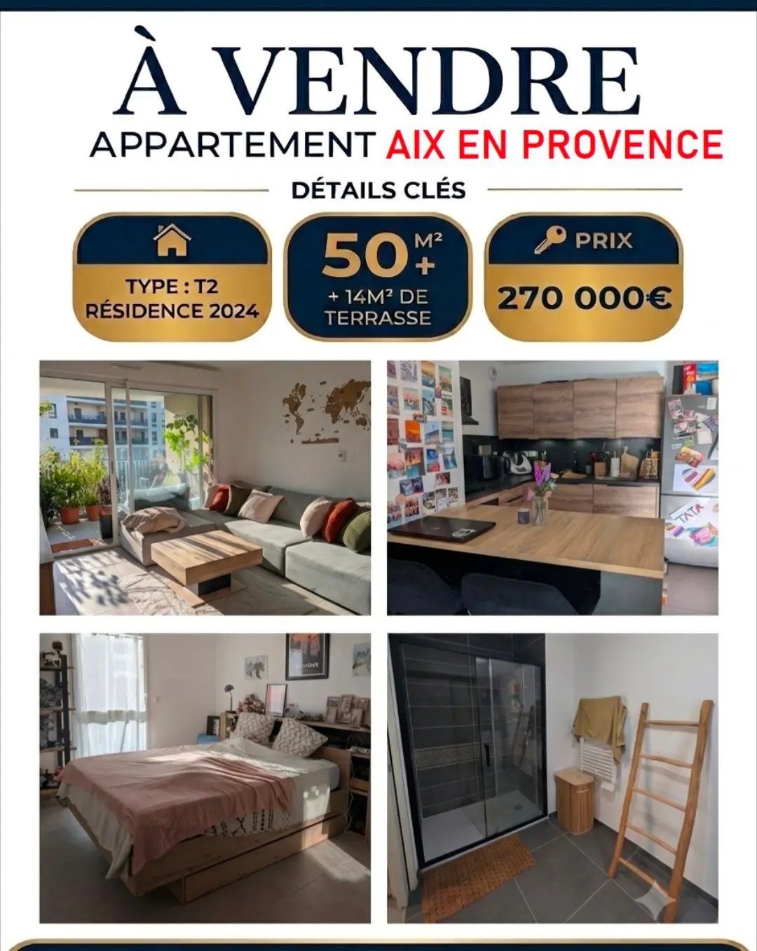 Appartement à vendre, 50m², Aix-en-Provence