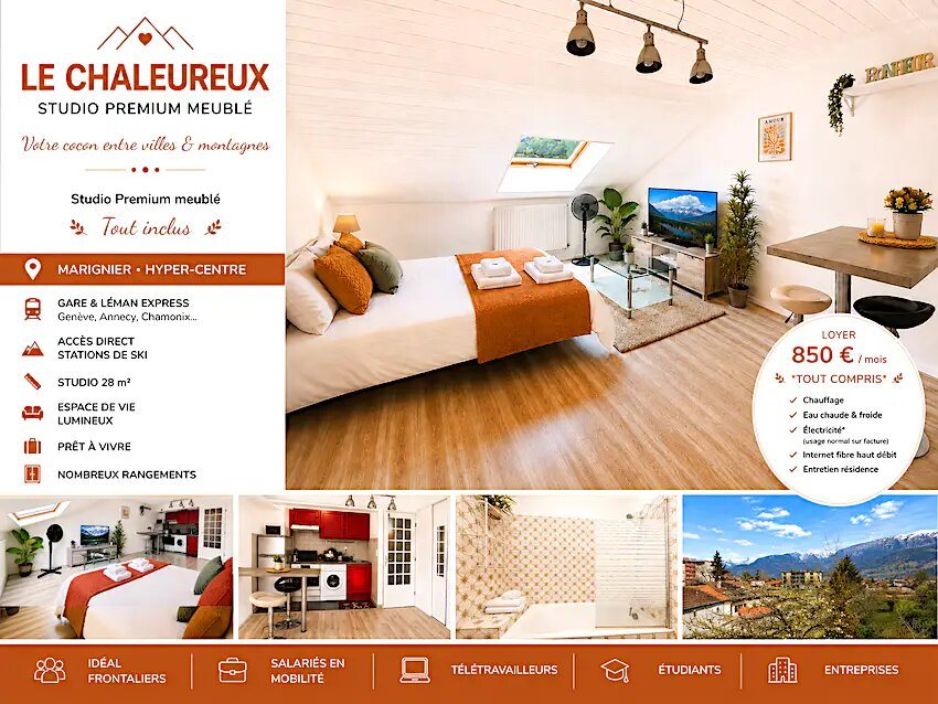Appartement à louer, 28m², Marignier