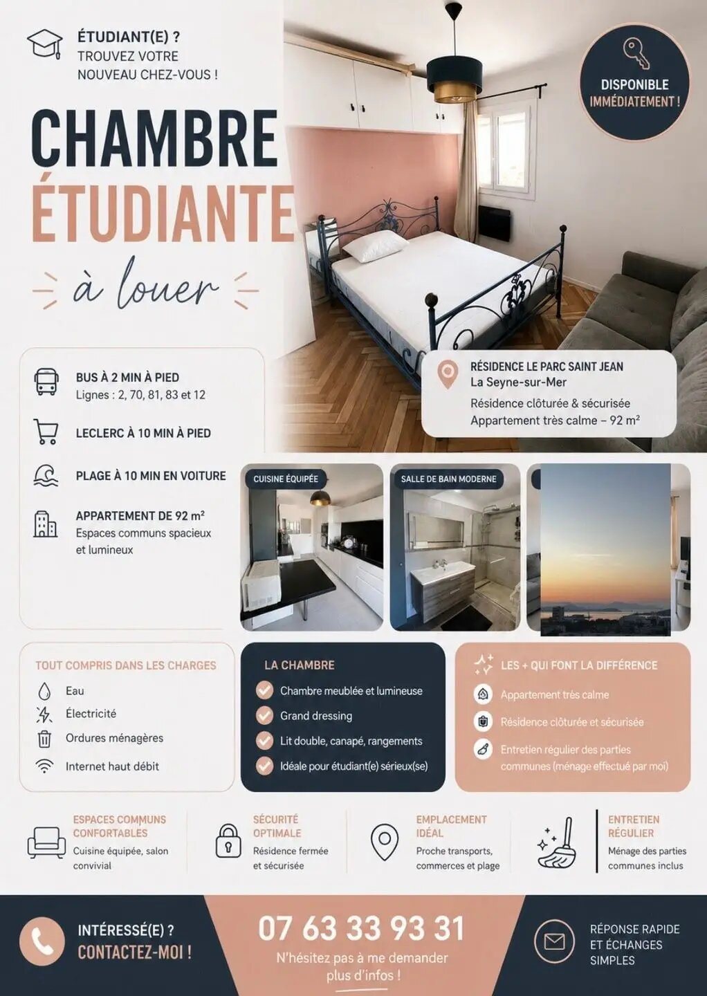 Appartement à louer, 12m², La Seyne-sur-Mer