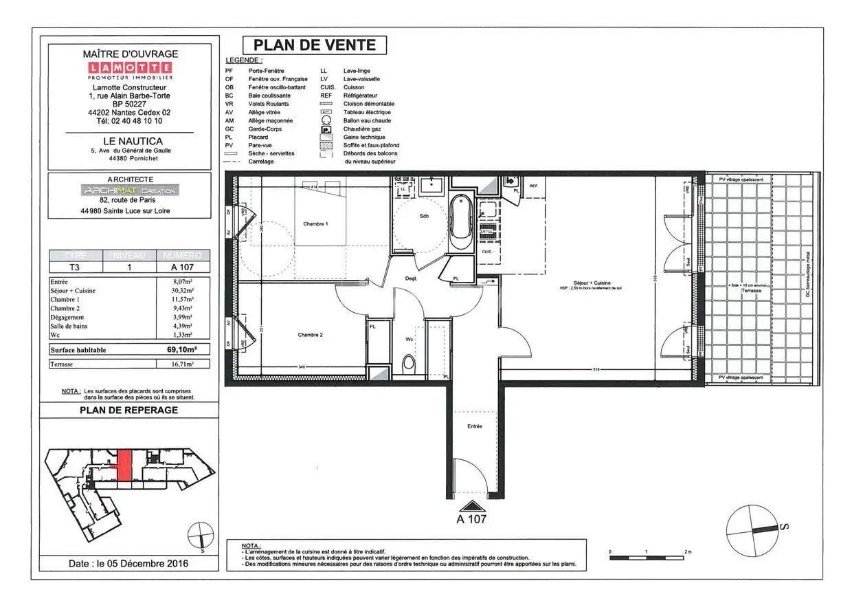 Appartement à louer, 69m², Pornichet