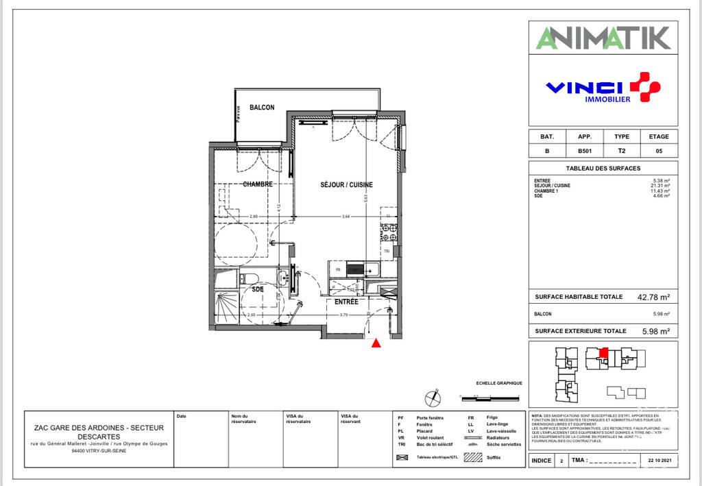 Appartement à louer, 43m², Vitry-sur-Seine