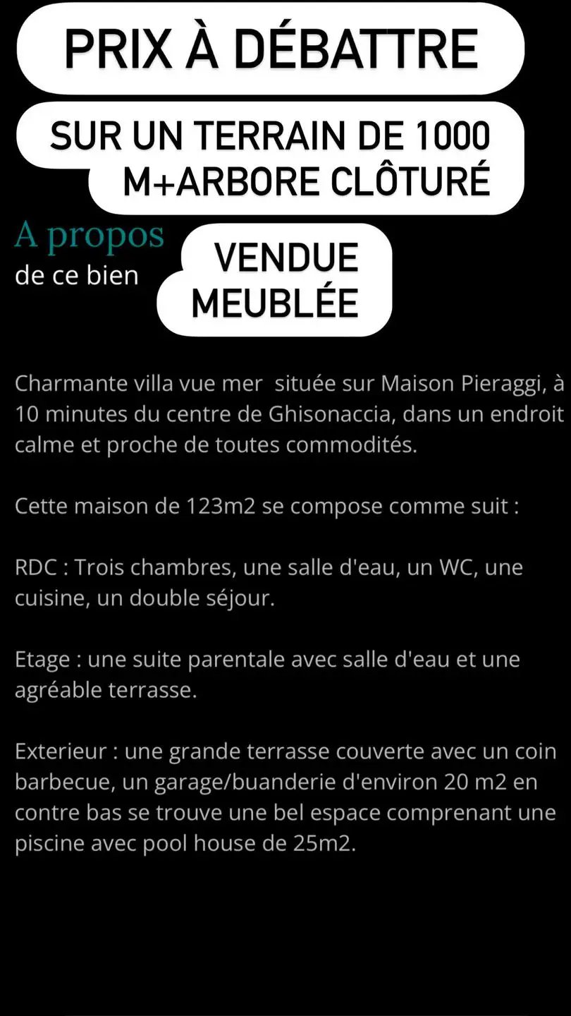 Maison à vendre, 123m², Ghisonaccia