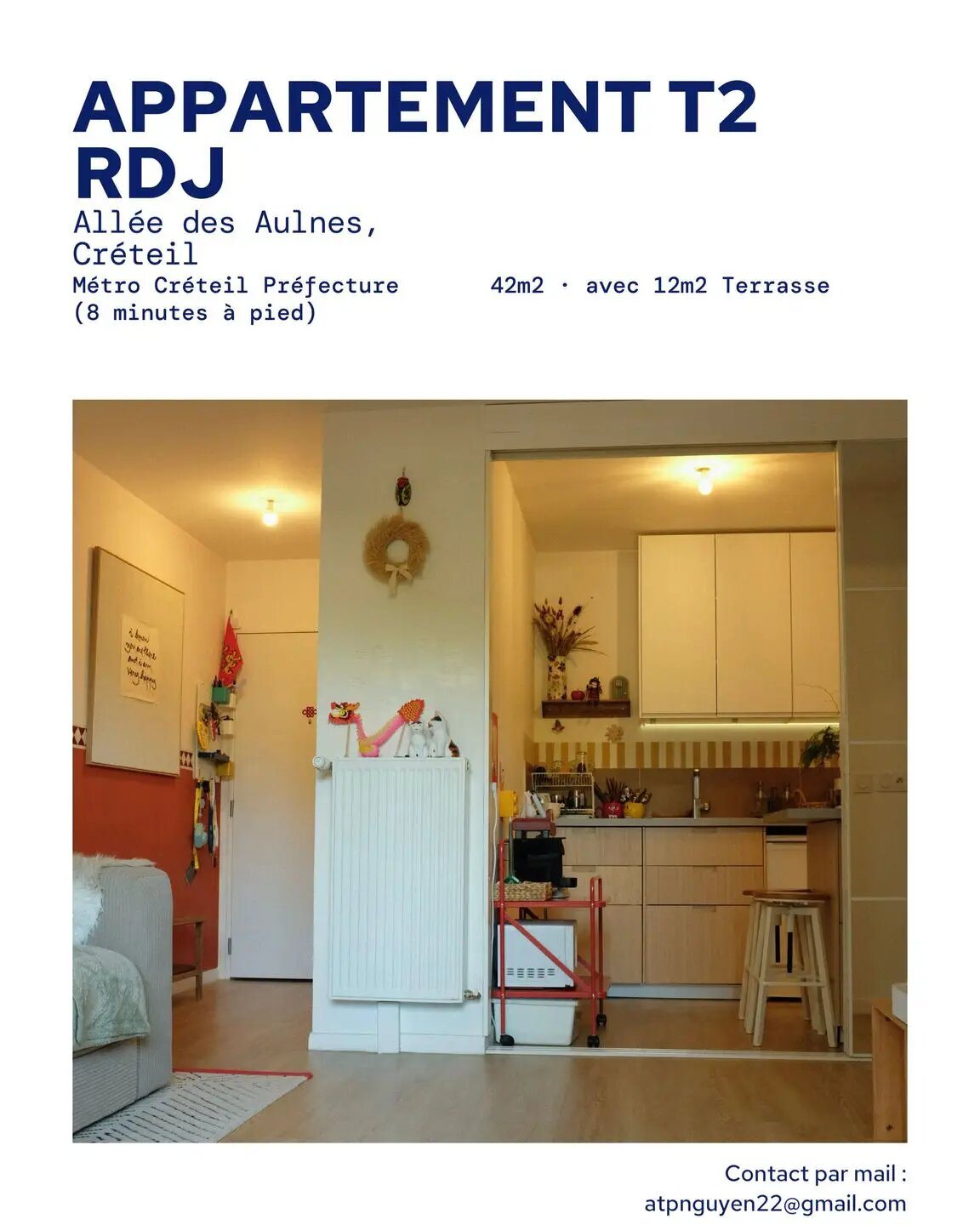 Appartement à louer, 42m², Créteil