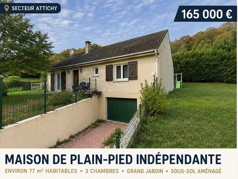 Maison à vendre, 77m², Attichy