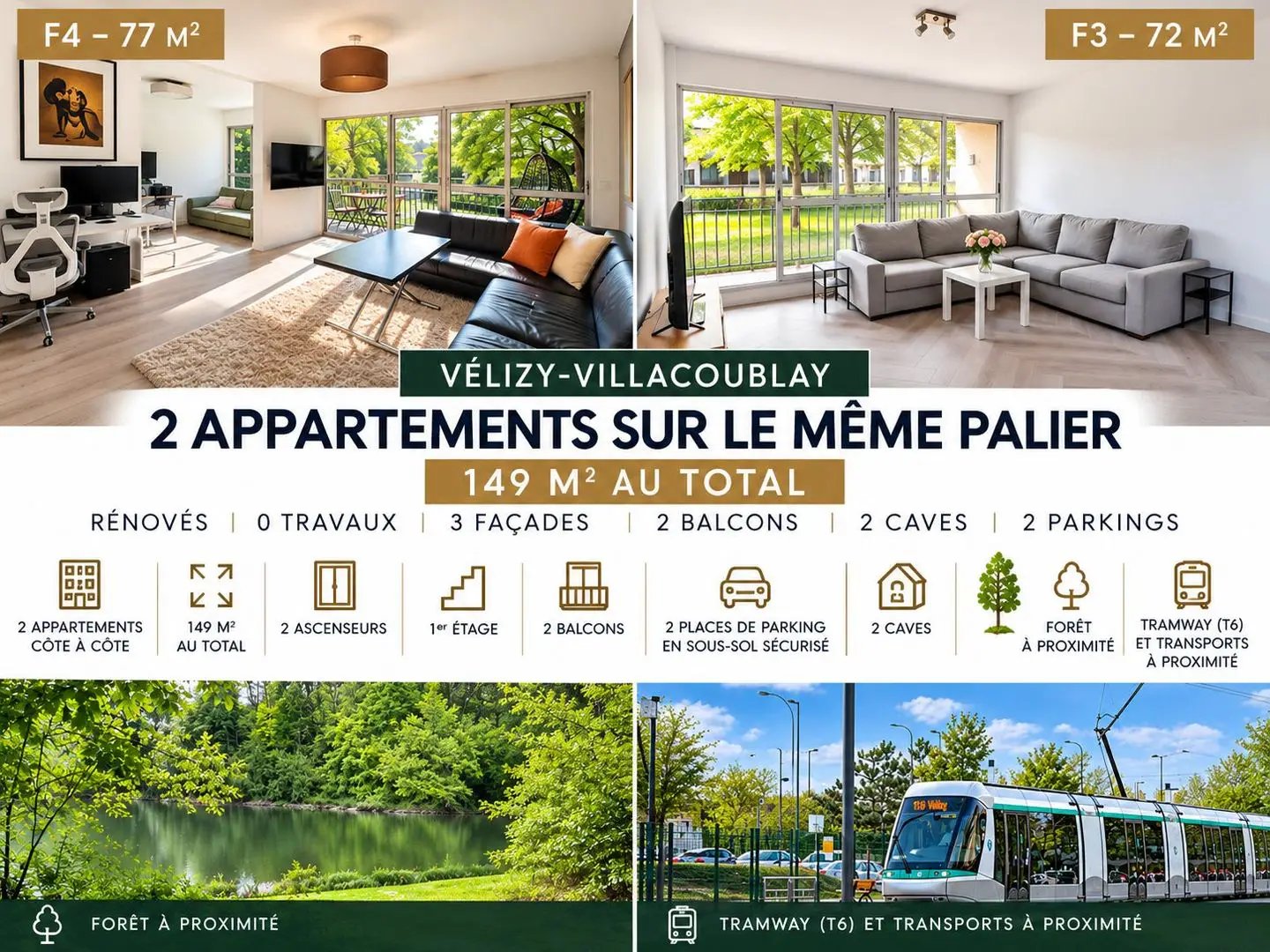 Appartement à vendre, 149m², Vélizy-Villacoublay