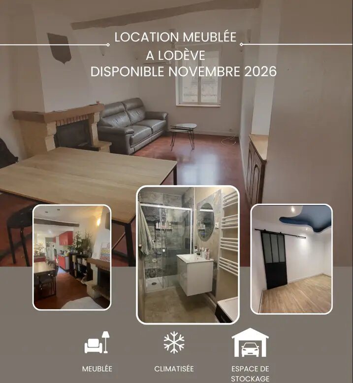 Maison à louer, 70m², Lodève