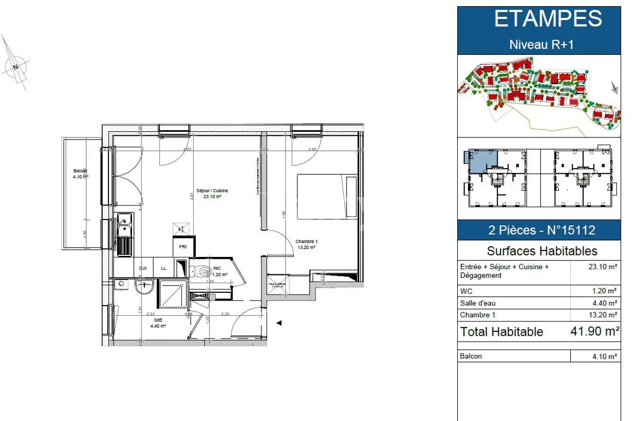 Appartement à louer, 41m², Étampes