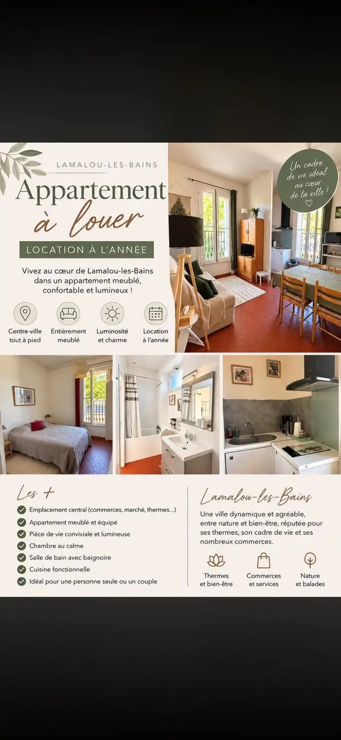 Appartement à louer, 37m², Lamalou-les-Bains