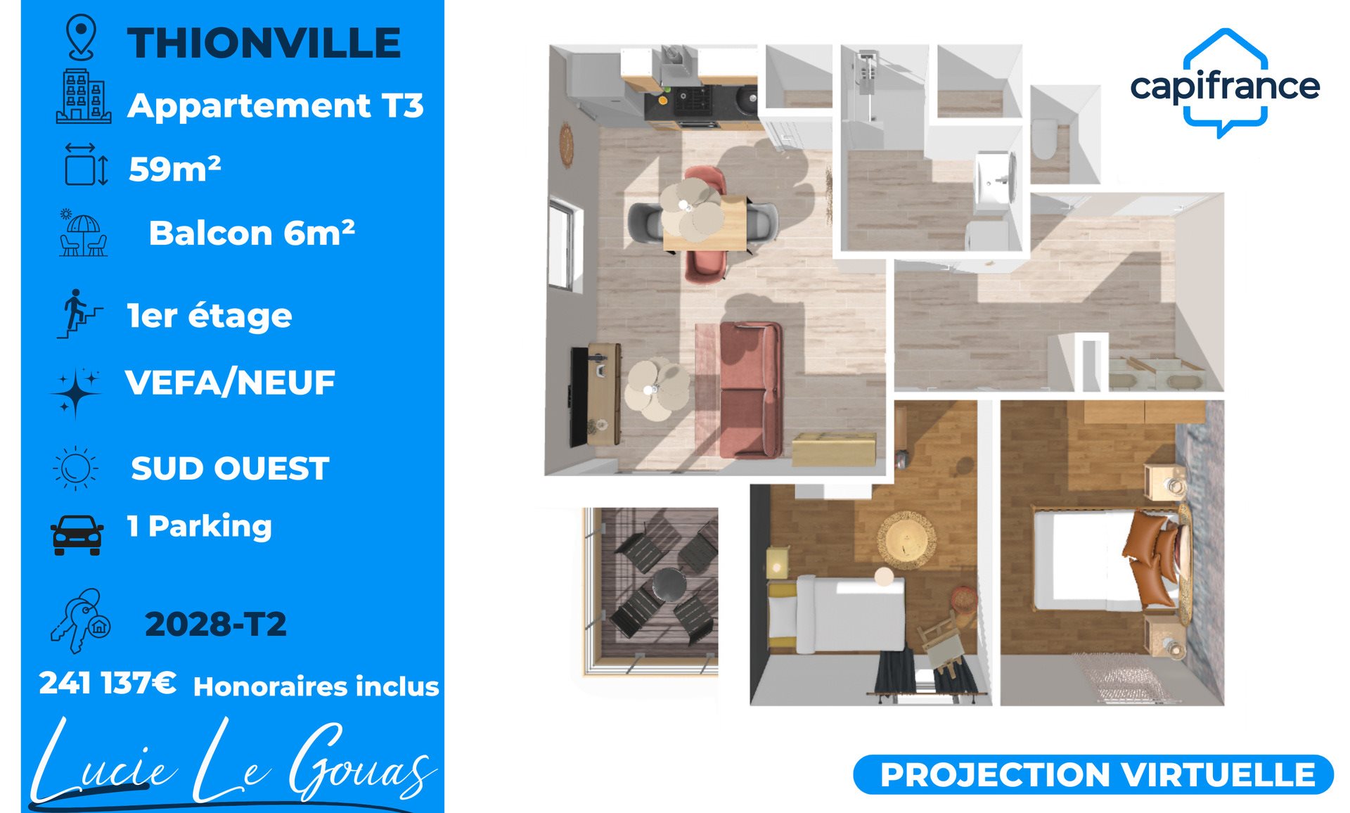 Appartement à vendre, 60m², Thionville